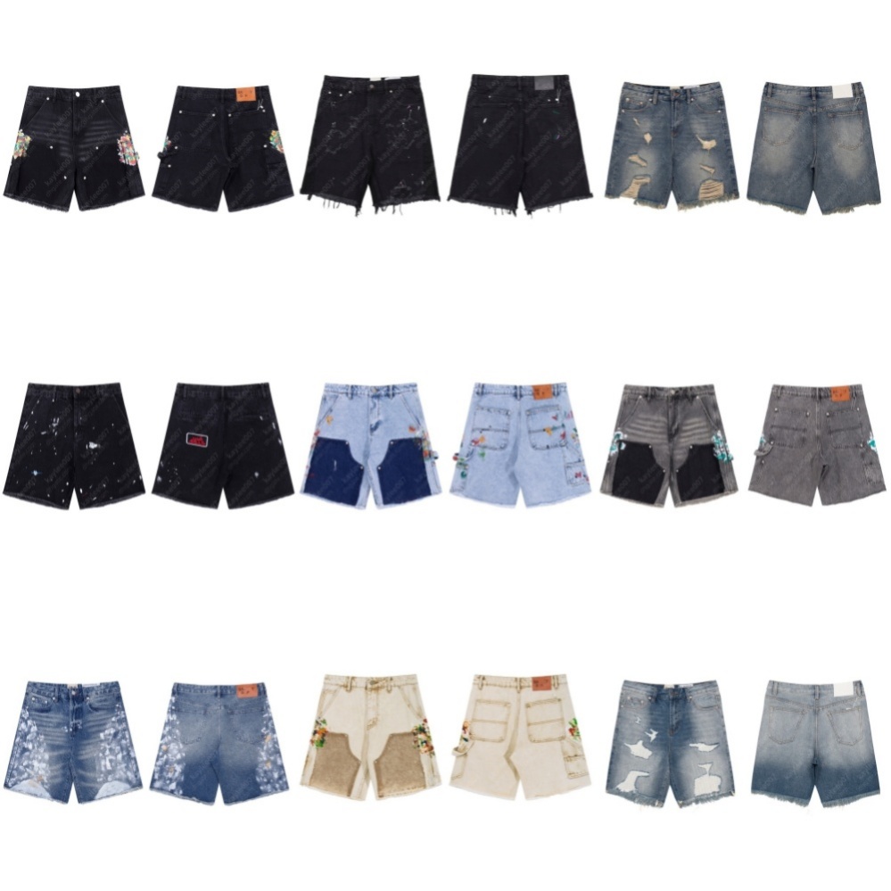 designer jeans for mens women High quality Embroidery designer shorts Fashion pants America Street the most popular mens jeans brand jorts 003