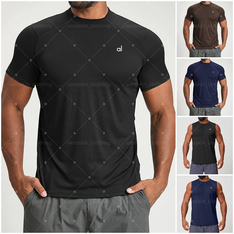 Designer Men T-Shirts Sports Quick-Dry T-Shirt Sports Shirt Tops Lightweight Lightweight Breathable Fabric Gym Track Suit Round-Neck Outdoor Active