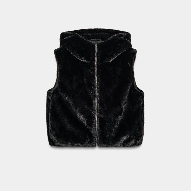 Womens Solid Color High Collar Sleeveless Gilet Full Front Zipper Closure Relaxed Fit Versatile Lightweight Warm Daily Going Out Vest Outer Coat
