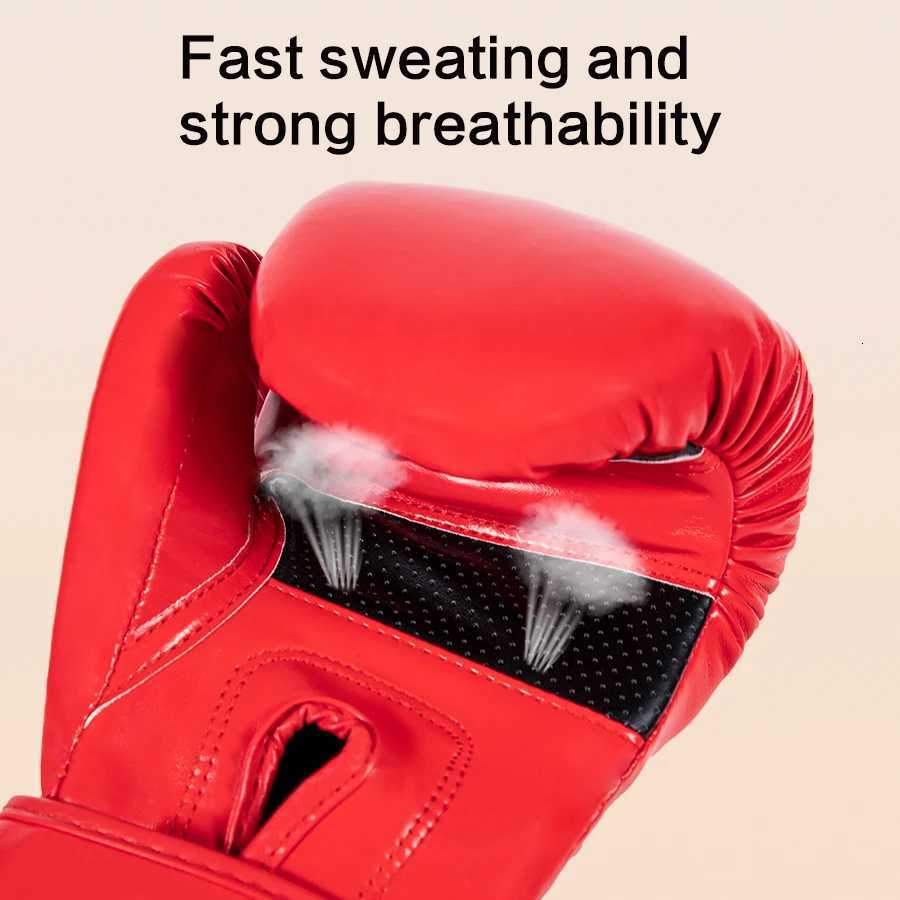 Protective Gear Professional Boxing Gloves 4-12oz Suitable For Adults Kids Mma Boxing Kickboxing Partition Muay Thai Sanda Training Glove Q260923