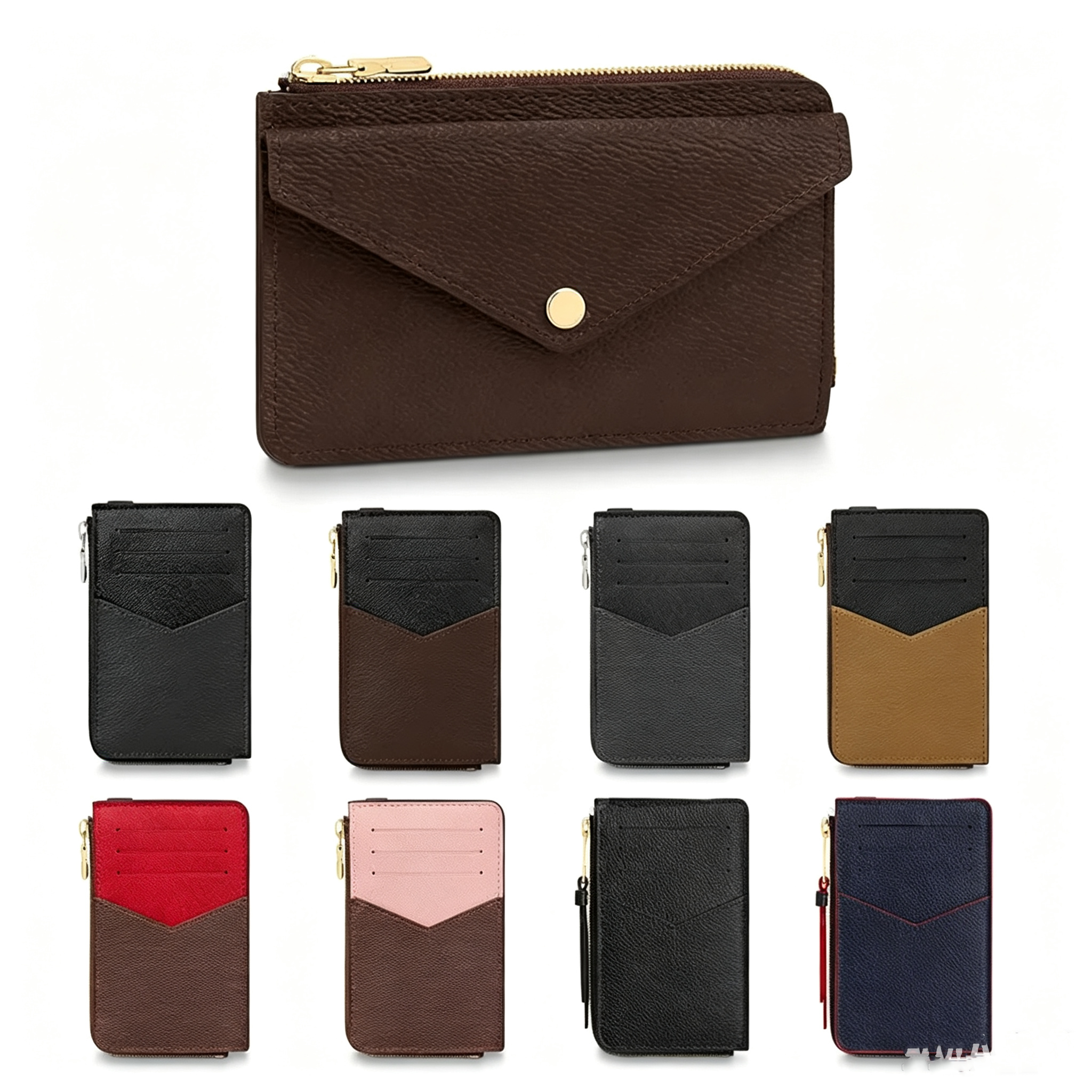 Unisex Fashion Designer Luxury RECTO VERSO Wallet Key Pouch Coin Purse Credit Card Holder TOP Mirror Quality M69431 M69420 M69421 N60405 M81303 N604