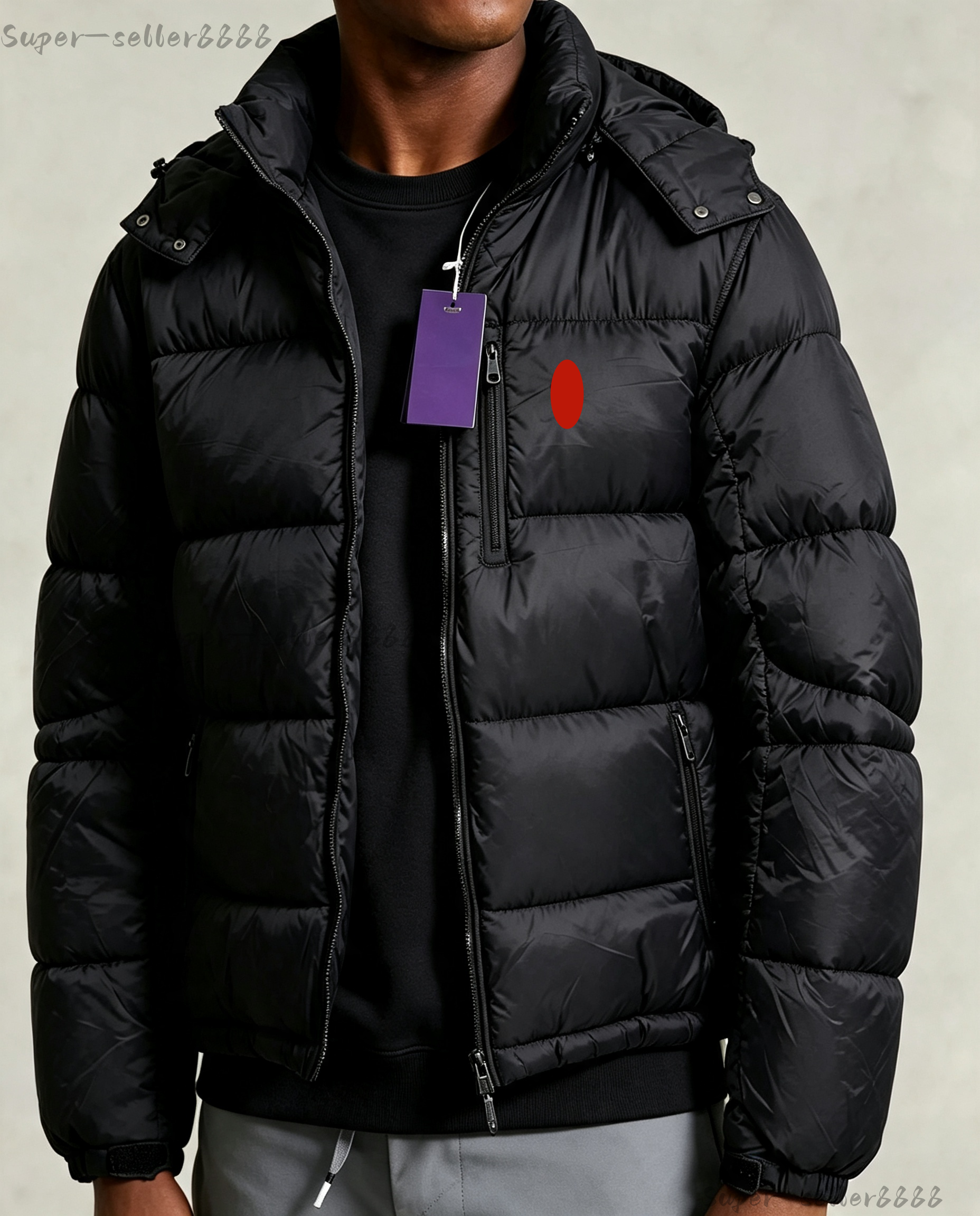 POLO Doudoune Mens Puffer Jacket Polos Jacket Luxury Mens Puffer Jacket Fashion Pony Veste Detachable Hat Winter Womens Down Coats Designer Men Wome