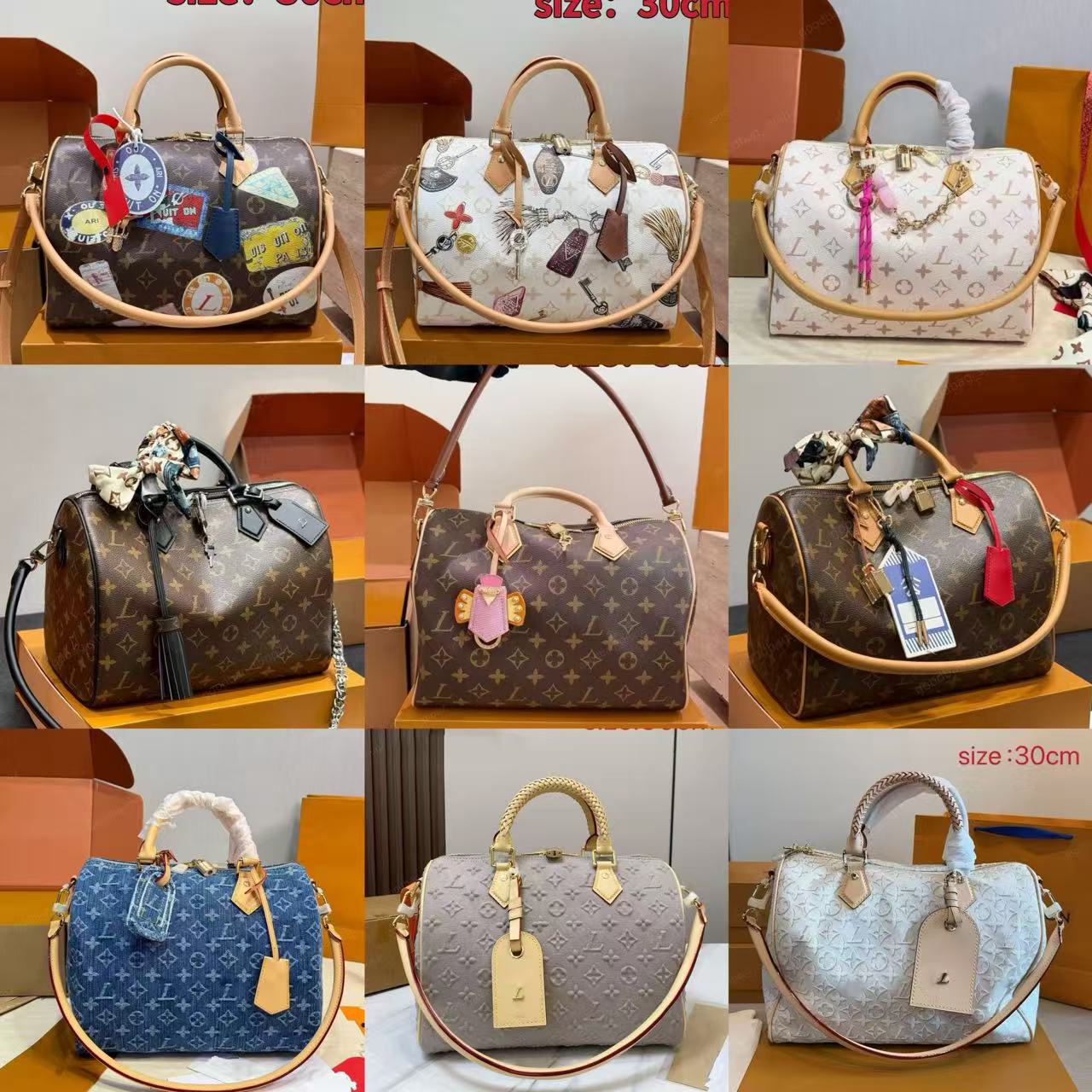 Designer luxuryspeedy designer soft Pillow Bag 30CM P49 handbag Made of cowhide Women's wallet designer bag High quality hardware accessories 1