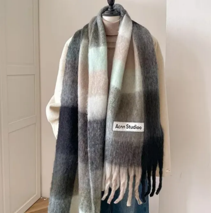 scarfs Plaid Scarf Cashmere Scarfs Designer Women Men Soft Winter Warm Luxury Scarves Long Wraps Fashionable Classic Khaki Black Grey Size 180x30cm
