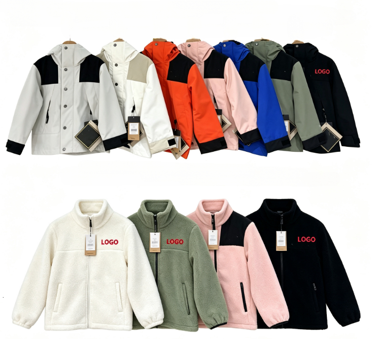 THE NOHE FECA Veste d'extérieur pour enfants automne-hiver, construction intérieure doublée en polaire, manteau pratique et confortable adapté au