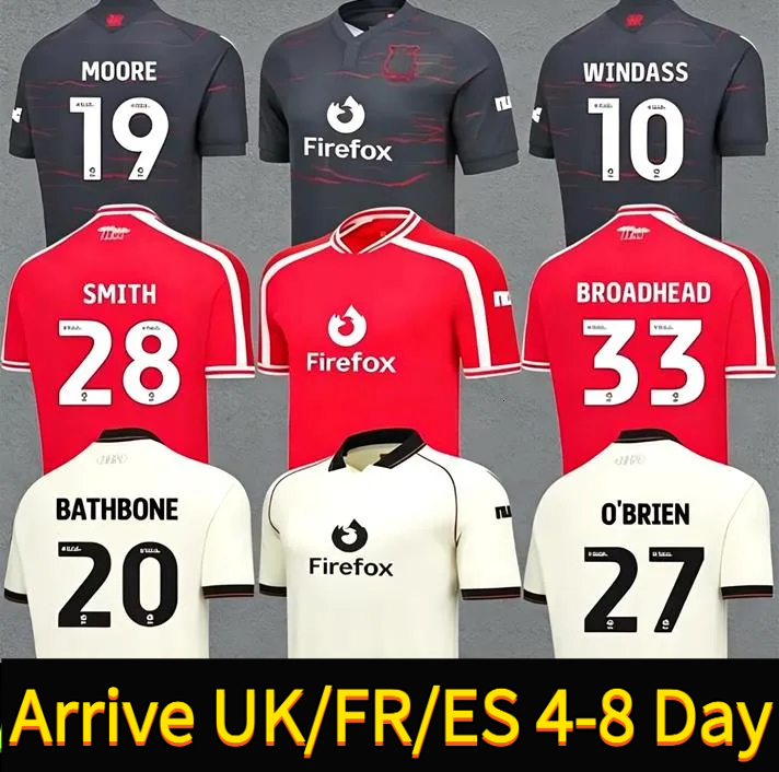 Wrexham Soccer Jerseys 2025 Home Football Shirts Mens Kids Full Kit Set with Boden F Takyi P Rutherford S Wedgbury Allsopp Billy Ashcroft Davies You