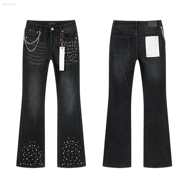 purple jeans flared pants Designer flared purple jeans Mens Jeans Fashion Trousers Men Pants High Quality Retro Street Wear Denim Jeans Slim Fit Jea
