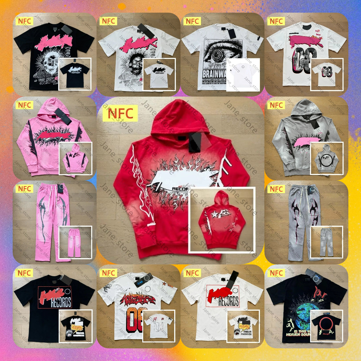 10A Designert tracksuit With NFC scan Mens Sports Suit Womens Graphic T Shirt Sweatshirt hell Hoodie Pullover street trend 26ss Hip Hop Alphabet Pri