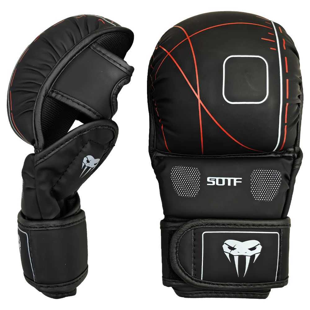 Protective Gear MMA Professional Adult MMA Boxing Training Gloves Half Finger Leather Cushion Sanda Knuckles for Sandbag Q2609231