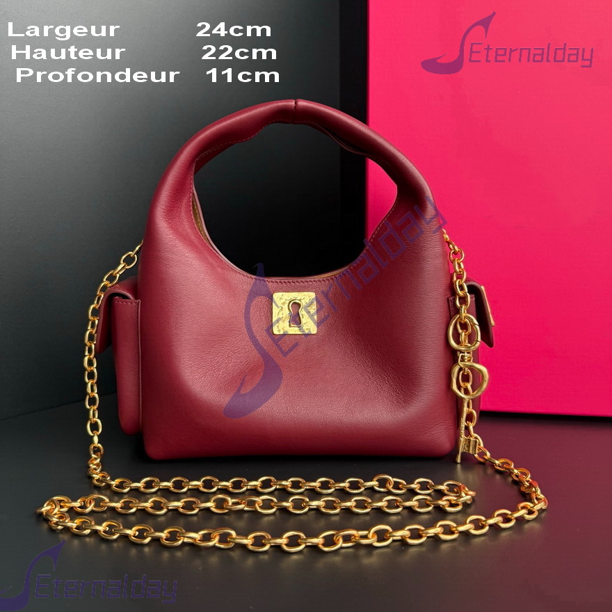 MINI SOUFFLE BAG Tote Bag fashionable single shoulder Armpit Bag women's autumn winter trend Portable hand-held Handbag Genuine Leather Crossbo