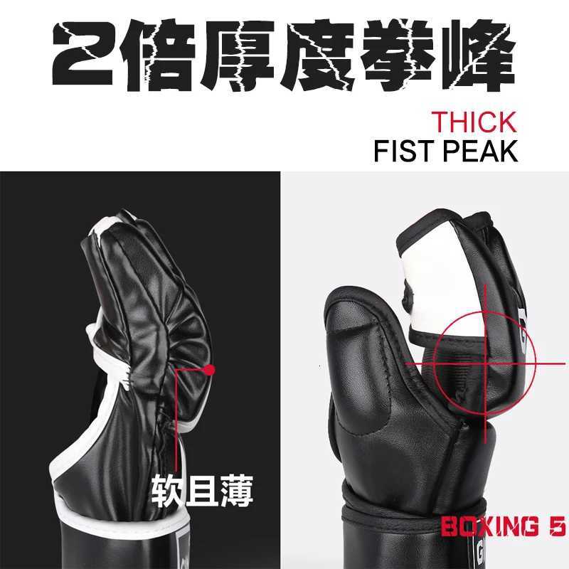 Protective Gear Half Finger New Grappling MMA Gloves PU Punching Bag Boxing Gloves Top Quality PU Leather MMA Half Fighting Competition Gloves Q2609