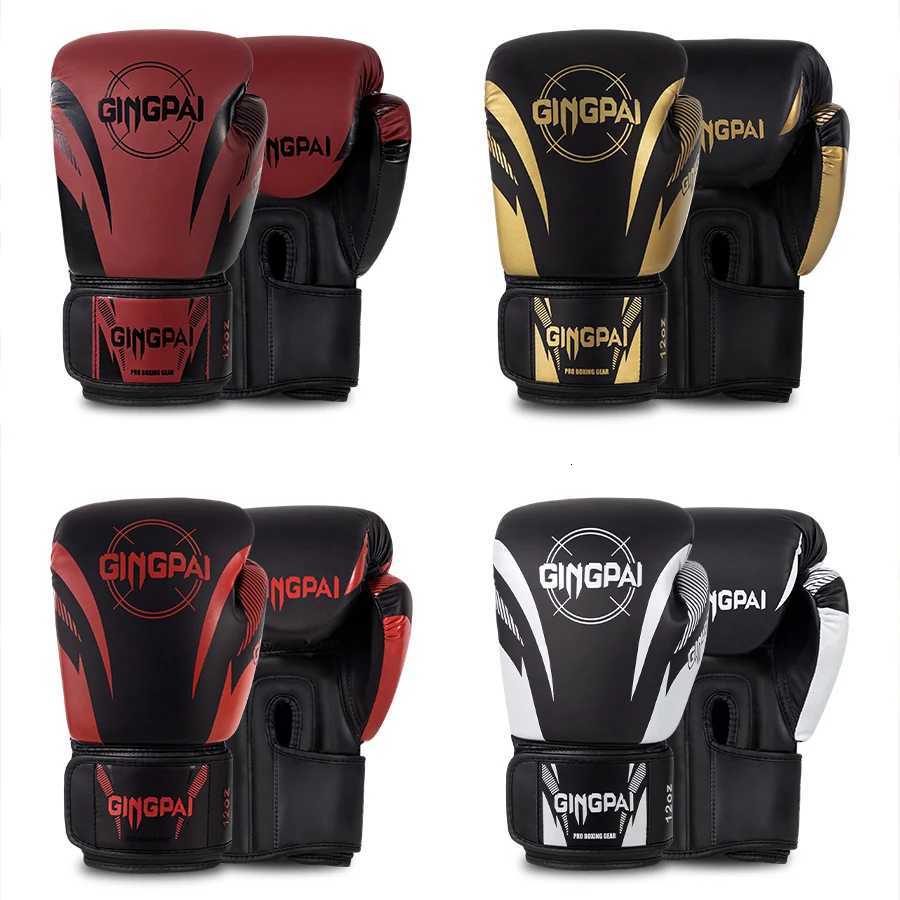 Protective Gear 6/8/10/12/14/16oz Boxing Gloves Professional Adult Sanda Muay Thai Fighting Gloves Men and Women Training Sandbag Free Fight MMA Q26