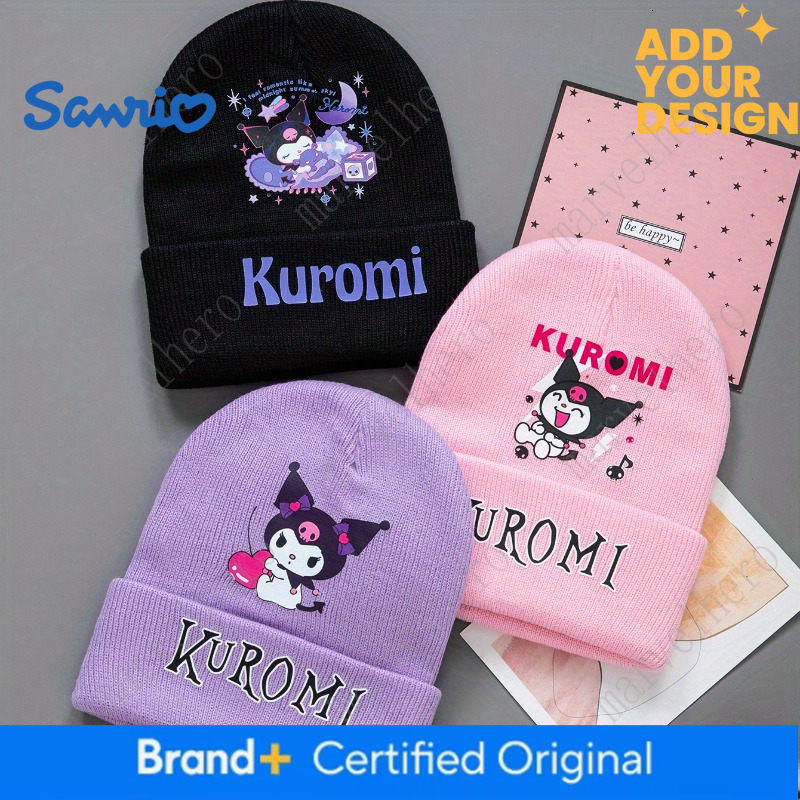 Sanrio Hello Kitty Beanie Stretchy Breathable Hat With Cute Anime Design Casual Headwear Comfortable Fit Winter Accessories For Women And Girls