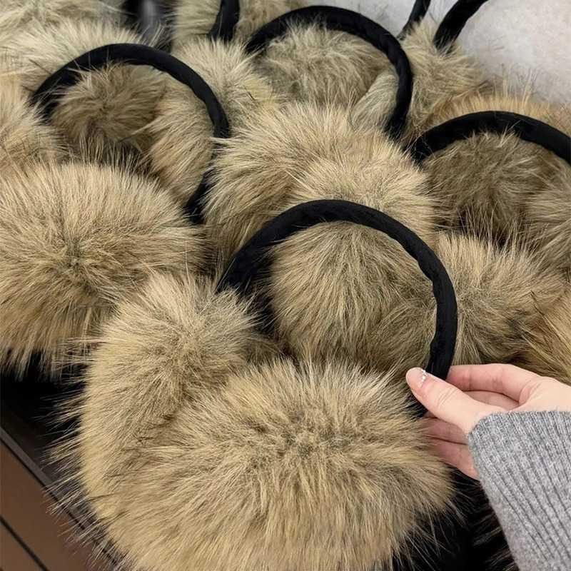 Furry Plush New Earmuffs Korean Women Fashion Y2K Fluzzy Thicken Earflap Winter Windproof Warm Cycling Ear Protection Earplugs H260908