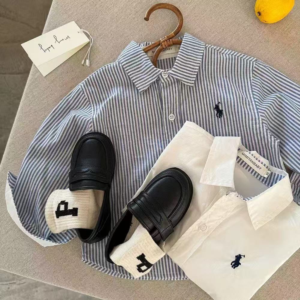 Free shipping Kids T-shirts Children's striped shirt long sleeved top casual and comfortable shirt