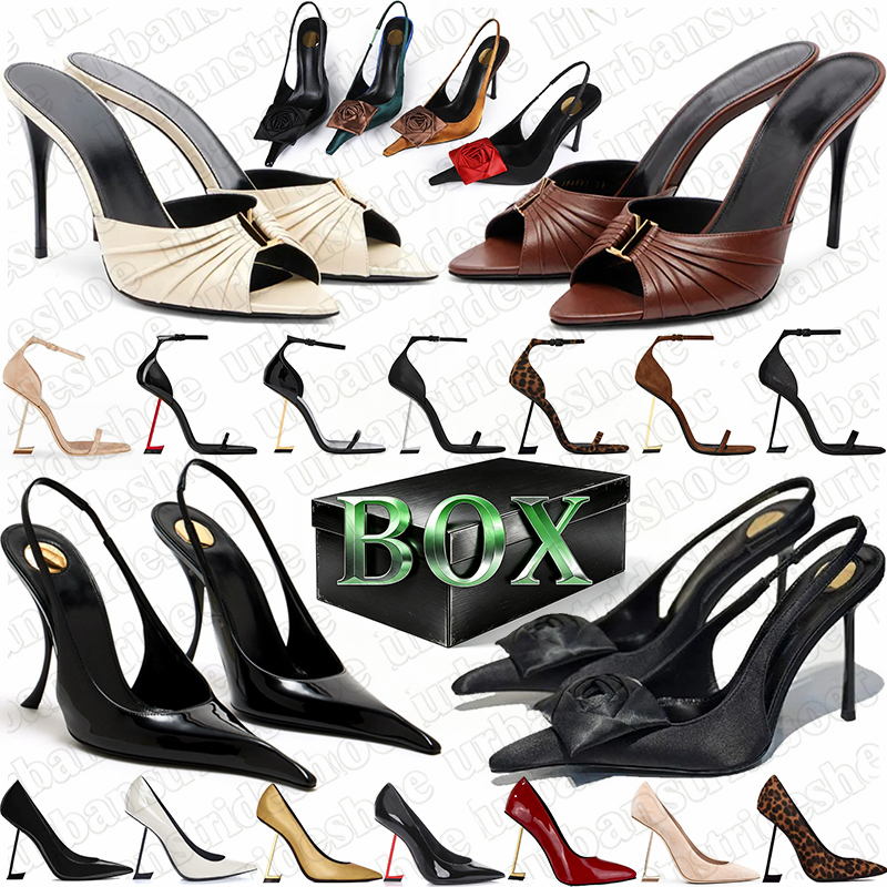 designers heel Dress Shoes heel designer women Stiletto Classic Pumps Patent Leather black beige Pointed Toes Open Toes ladys Wedding with box