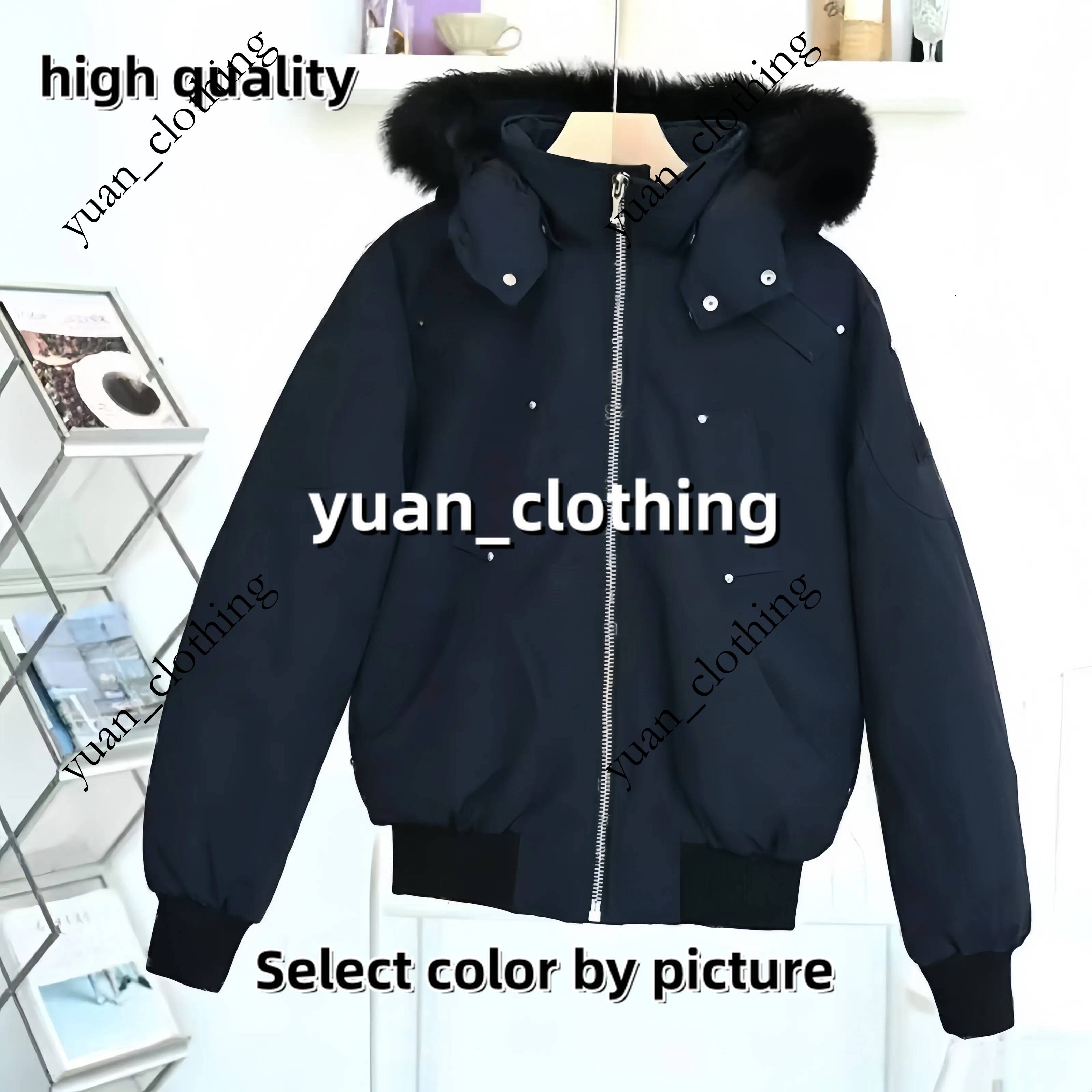2026 10A Mooselys Designer Jackets Mens Winter Outdoor Windbreakers Puffer Short Knuckle Down Jacket Removable Fur Collar Unisex Loose Fit Thick War