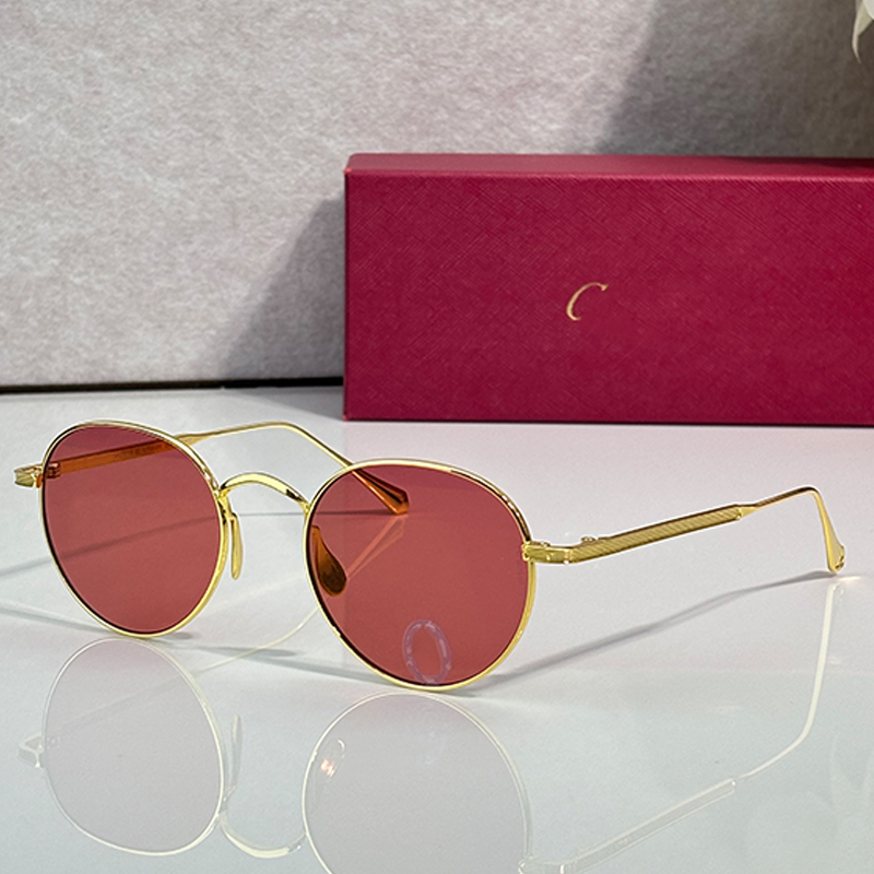 SIGNATURE C de sunglasses CT0626S Classic female designer metal oval frame Nylon lenses Mens daily business commuting glasses