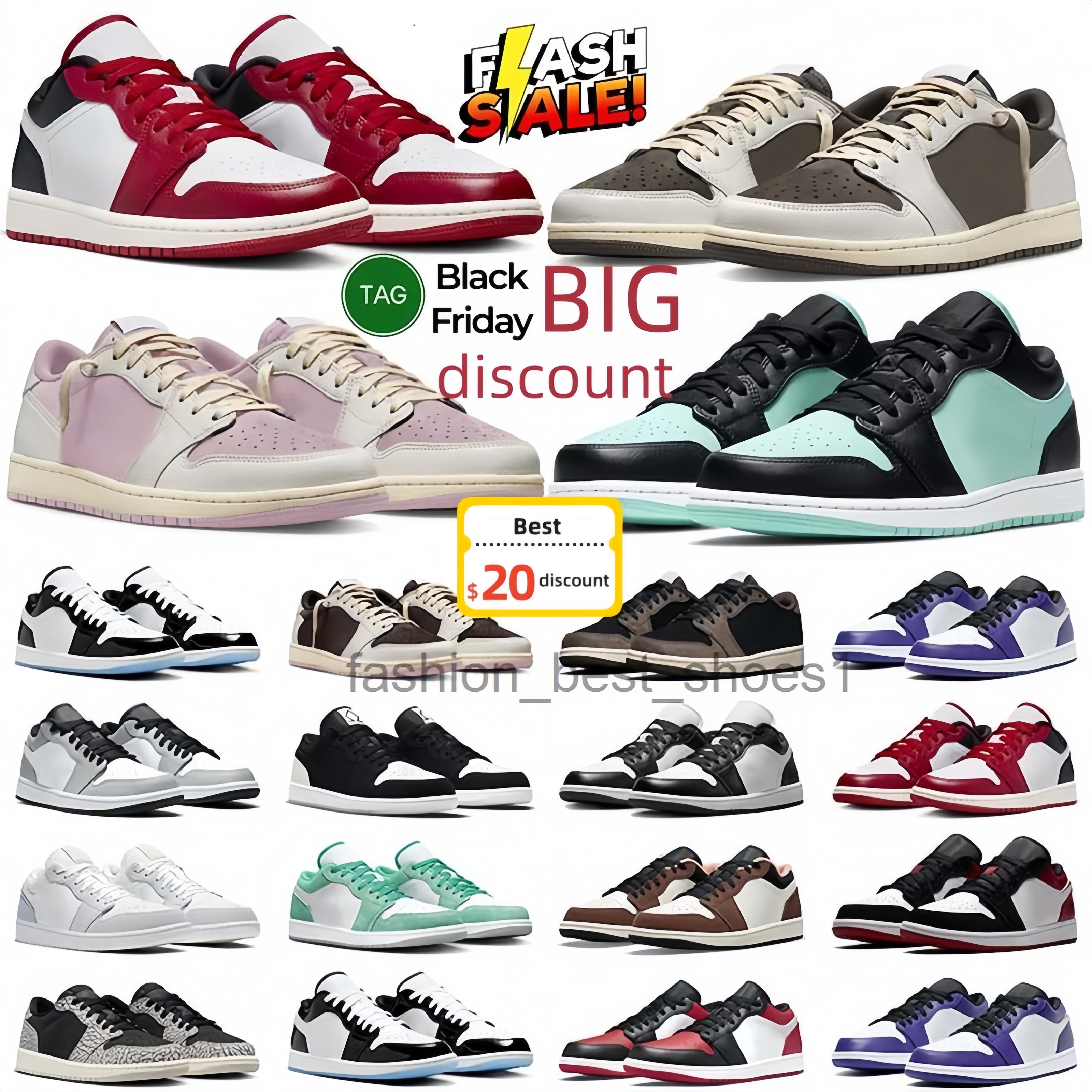 Black Friday Discount 1 1s 4 4s Basketball Shoes Low High Men Women Sports Bred UNC Royal Toe Big Size 5 14 Mens Womens Military Blue Dark White Moc
