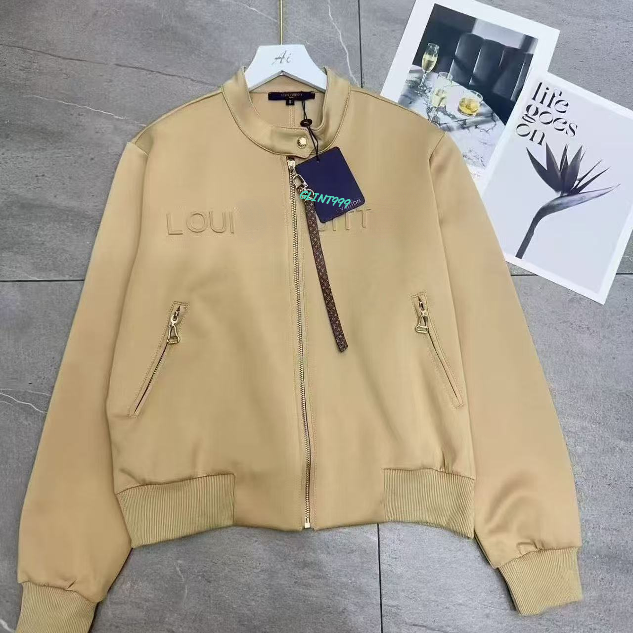 2026 Spring and Autumn style outerwear cardigan with three-dimensional letter design, niche men's jacket ins