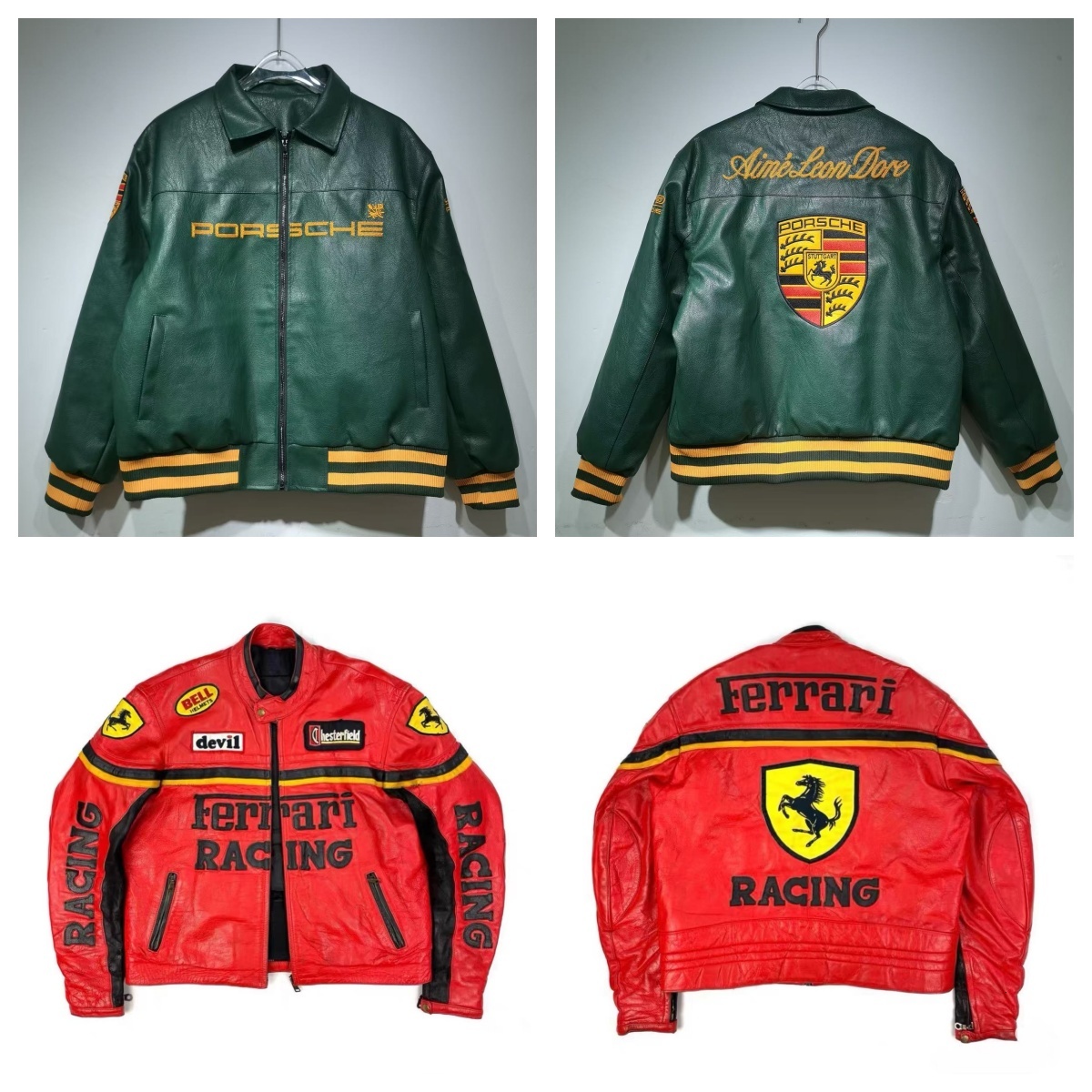 F1 Formula One Racing Leather Jacket mens hoodies Vintage winter car Fans Oversized Full Embroidered Logo Cotton Clothing Coat Racing outerwear Wind