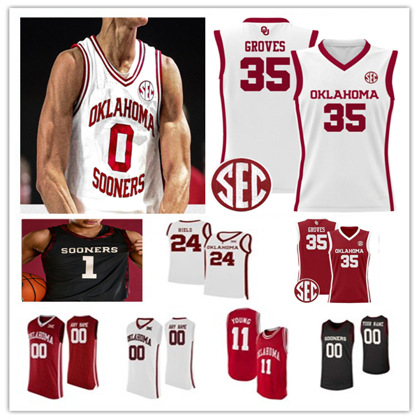 Nijel Pack Oklahoma Sooners OU Maillot de basket-ball Xzayvier Brown Tae Davis Derrion Reid Kuol Atak Jadon Jones Dayton Forsythe Kirill Elatonts