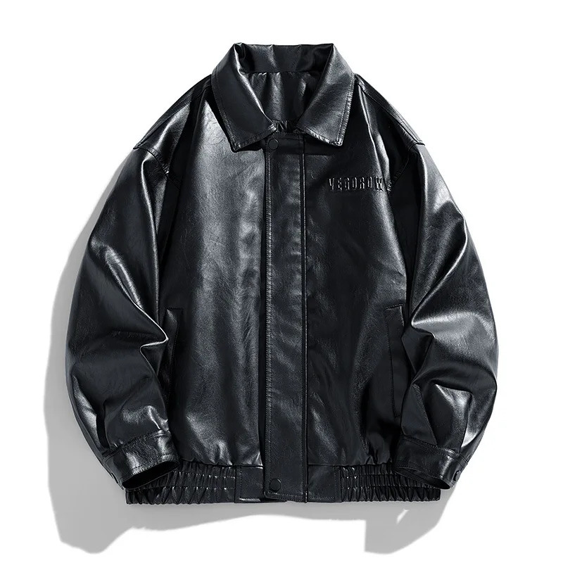 men's PU leather jacket standup motorcyclestyle for casual wear highquality durable 260902