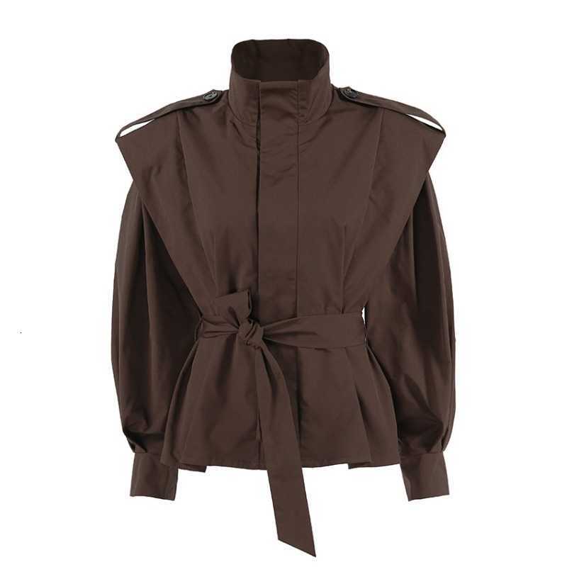 New Lapel Long-sleeved Waist-cinching Lace-up Autumn Winter Style Trench Coat Strong Sense Atmosphere Versatile Commuting Women D260909