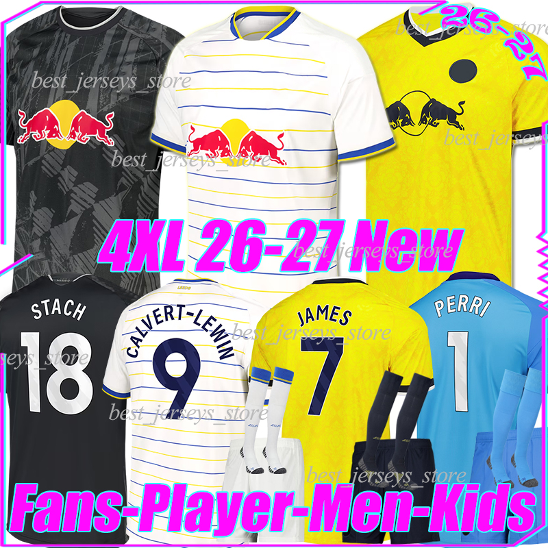 4XL 2026/27 Leeds CALVERT-LEWIN 3ème maillots de football JAMES STACH BOGLE JUSTIN L.NMECHA OKAFOR WILSON BAHOYA TANAKA TRAFFORD hommes enfants k