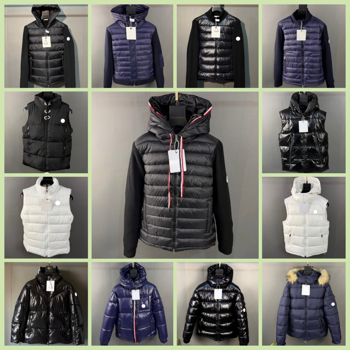 Multiple options Chest Letter Design NFC Down Jacket Men Women Stand Collar Knitted jacket Autumn Winter men knit jackets Fashion Casual mens coa