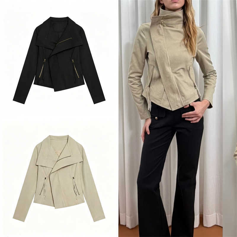 Autumn Guobioziy Women's 2026 New Style Asymmetrical Placket Tailored Slim Fit Fashionable Trendy Casual Coat D260909