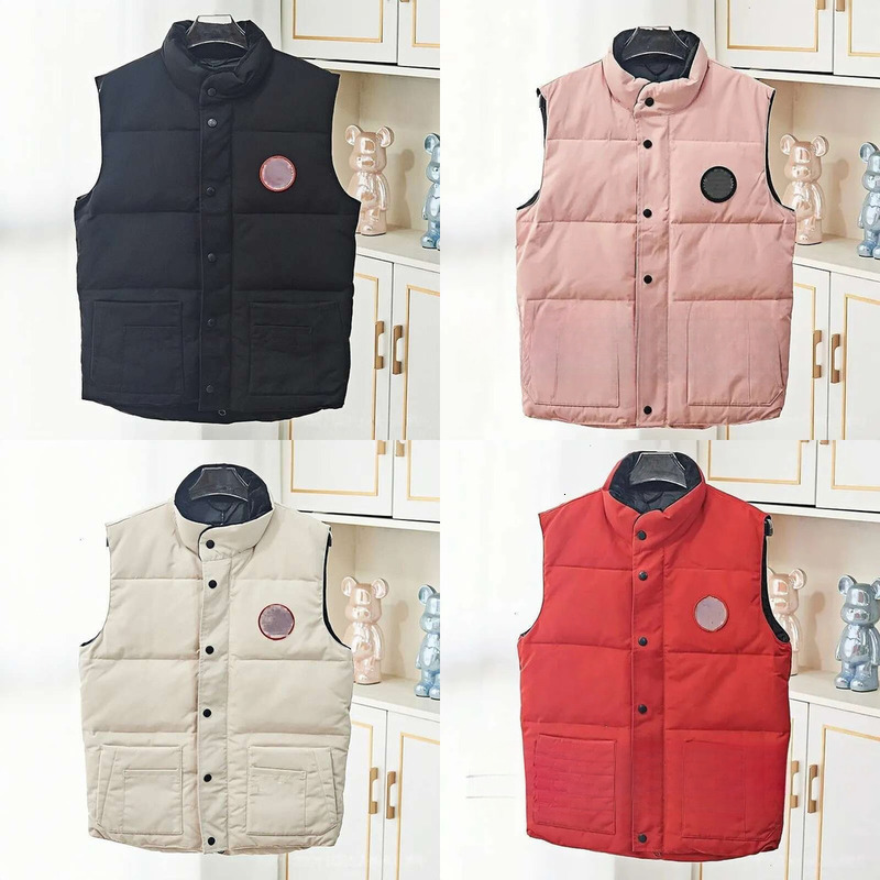 Canadian Chili wack Pilot Jacket Designer Vest Body Warmer Gilet Men Stand Collar Zipper Button Letters Embroidery Casual Slim White Duck Down Winte
