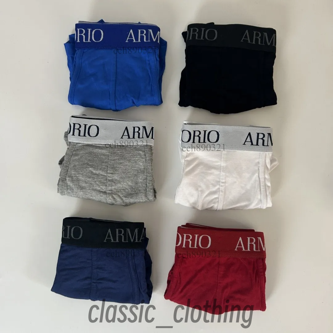 5PC Men's Underwear Fashion Designer Sexy Shorts Cotton Underwear Men's Boxer Shorts Brand Solid color underwear Boxer Shorts