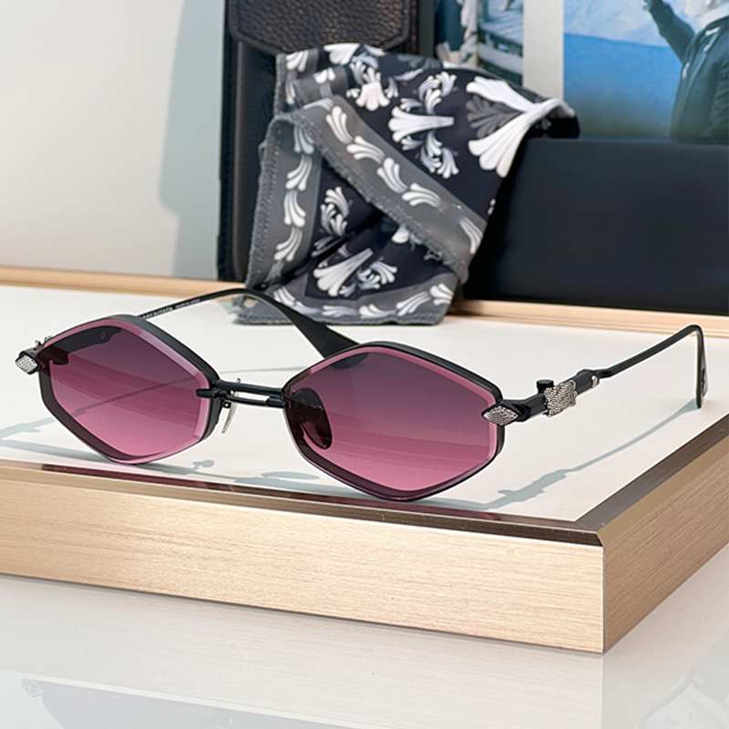 Lunettes de soleil géométriques de créateurs BIO Symboles métalliques pour hommes à la mode pour femmes Modèle de symbole personnalisé Tendance d