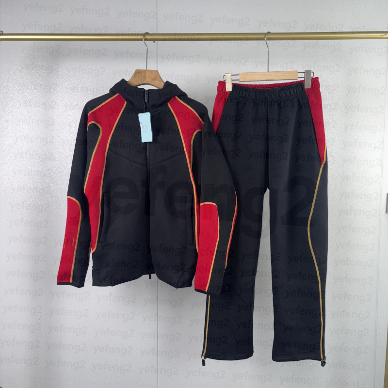 Mens Tracksuit tech fleece nocta Tracksuit 2 Piece Set Drakes Style Street wear Zipper Hoodie Open Hem Jogger Pants