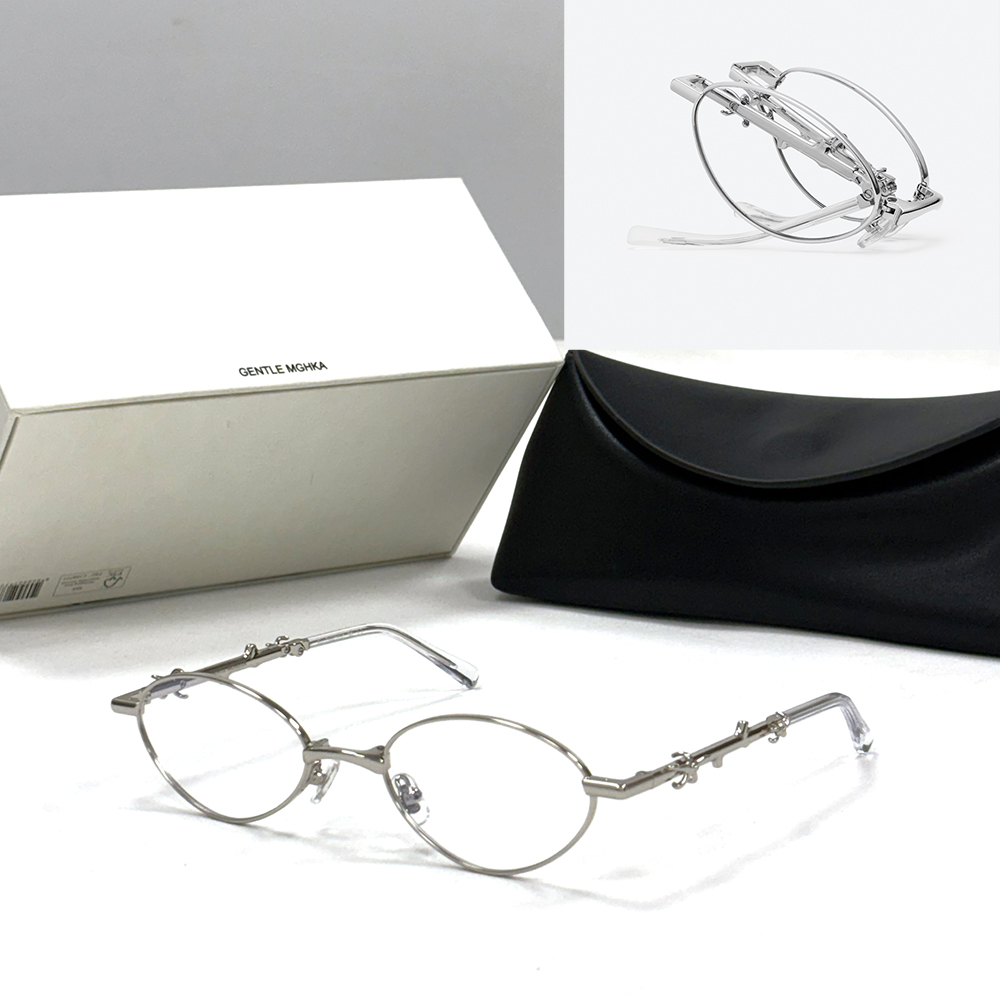 Fashionably Simple GENTLE MGHKA Original High Quality Metal GM Foldable Luxury Designer Fold Oval ADEN glasses Outdoor Beach Men's and Women�