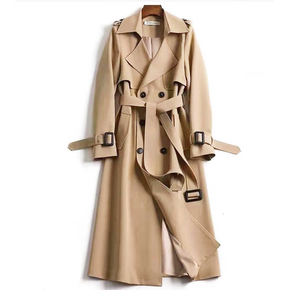 Trench Autum Winter Fashion Long Coat For Women 2024 Elegant Office Lady New In Coats Jackets Outerwears Femme Clothes Casual D260909