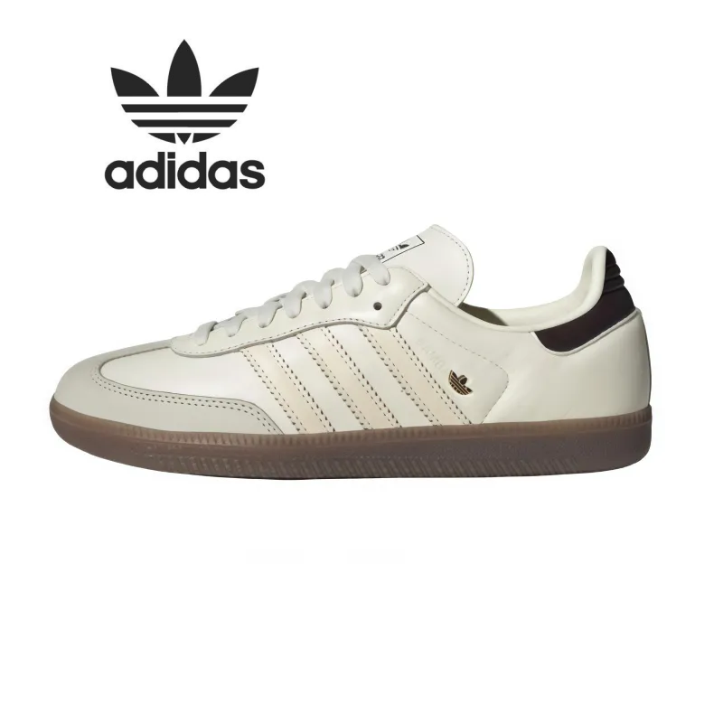 Free shipping Men Women Designer style Classic Samba OG Retro Sneakers Off White Cream Leather Upper Gum Outsole Vintage German Trainer Streetwear S