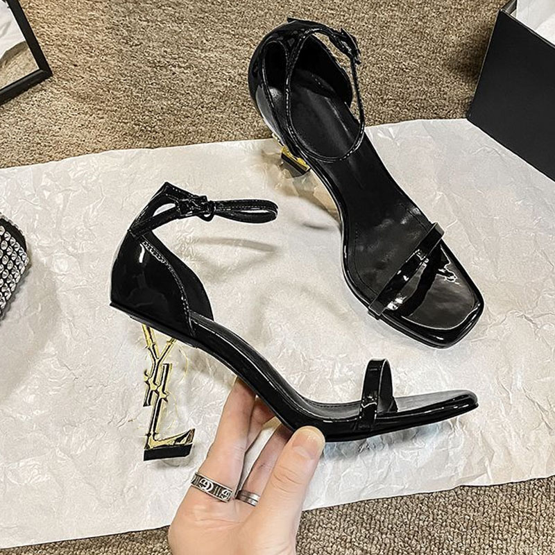 Sandales à talons hauts de styliste pour femmes, chaussures de soirée de mariage, pantoufles