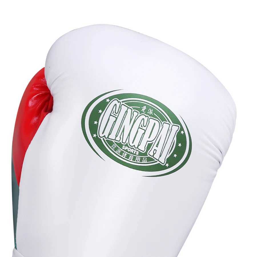 Protective Gear GINGPAI Professional Boxing Gloves Adult Free Combat Gloves for Men Women High Quality Muay Thai MMA Boxing Training Equipment Q2609