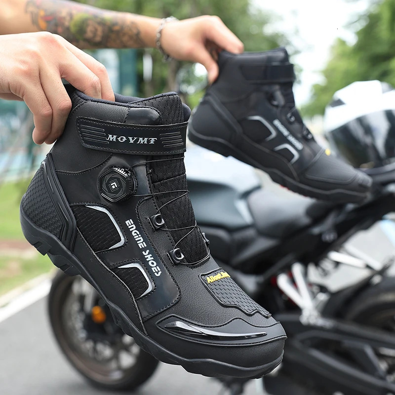 Motorcycle Riding Shoes Men's Breathable Leather Boots Casual Comfortable SlipOn Ankle for Urban Cycling 260908