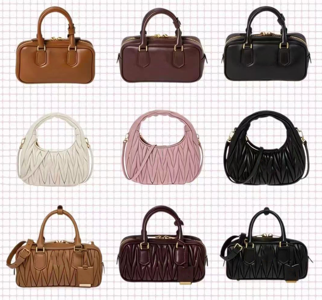 2026 Luxury Designer Wander Bags High Quality Matelasse Leather Crossbody Arcadie Purse Quilted Shoulder Bag Top Handle Bowling Underarm Totes