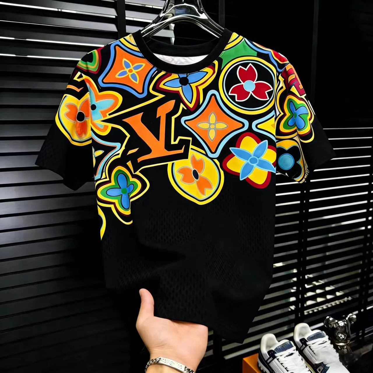 2026 new men's short-sleeved T-shirt women's summer cotton high street loose extra-large T-neck trend top 33