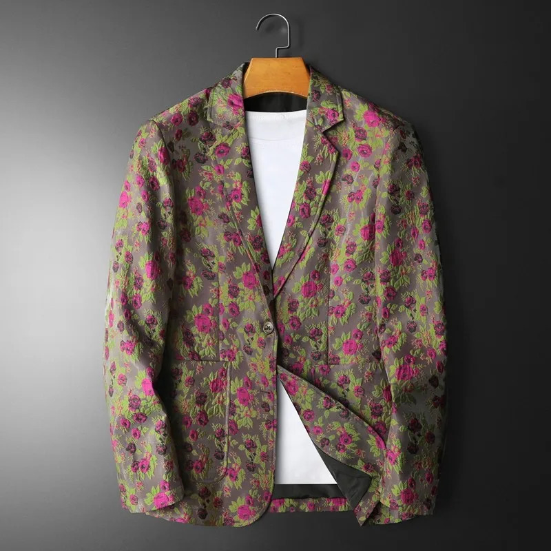 2026 Spring Autumn 3D Jacquard Suit Jacket Men High Quality Business Social Blazers Casual Banquet Party Formal Jackets 260902