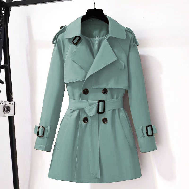 mid Women's Trench length Coat British style slimming down new 2026 Spring Autumn Cotton padded thickened coat for women Parka D260909