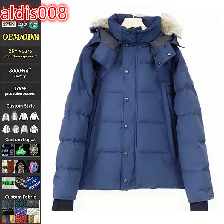 Custom Men's Winter Down Jacket with Pocket Shiny Water-Repellent Plus Size Breathable Down Coats Source Manufacturer
