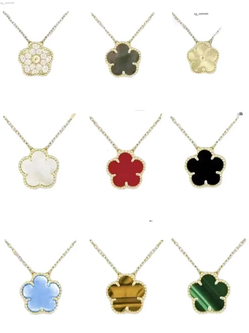Colliers Femme luxe nacre diamant pendentif chaîne en acier inoxydable plaqué or collier de bijoux pour femmes