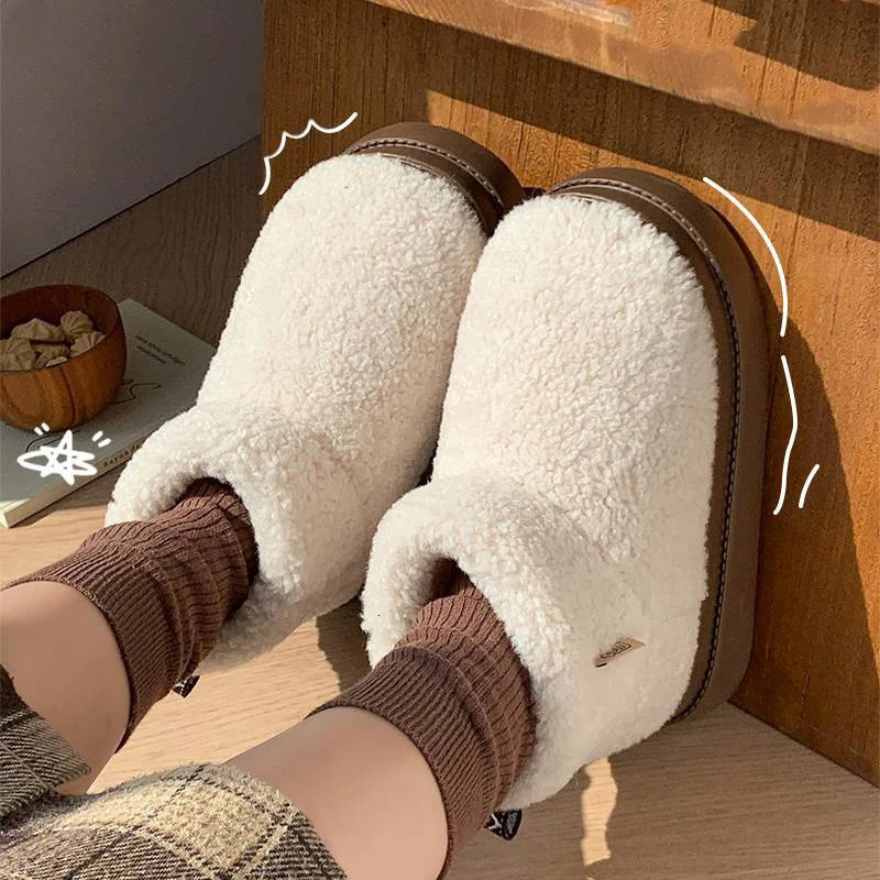 Y Berber Fleece Botas de nieve con fondo grueso Mujeres Invierno Cálido Botas de tobillo de felpa largas Bordado Mujeres Botines cortos peludos 2609