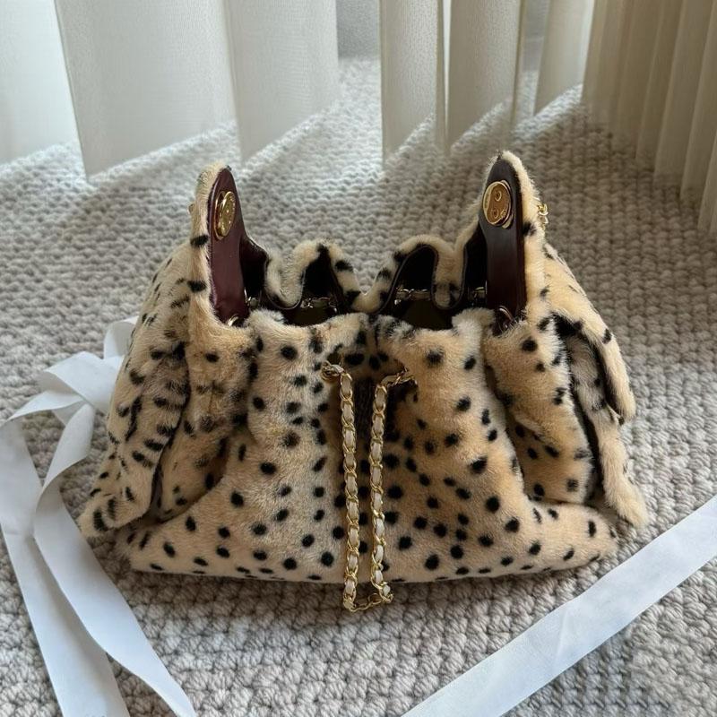 Sac de luxe 2026 nouveau sac à main seau classique marque sac seau imprimé léopard, automne et hiver mignon sac à bandoulière à bandoulière uniqu