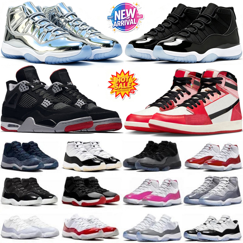 2026 avec boîte 1S 4S 5S 11S 12S 13S Chaussures de basket-ball pour hommes 11 Space Jam 4 Chat noir 5 Black University Blue13 B.I.G hommes femmes